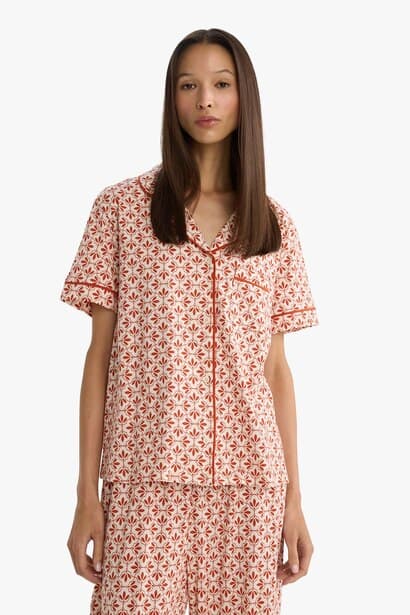Regular Fit Short Sleeve 2 Piece Set Homewear Set (3)