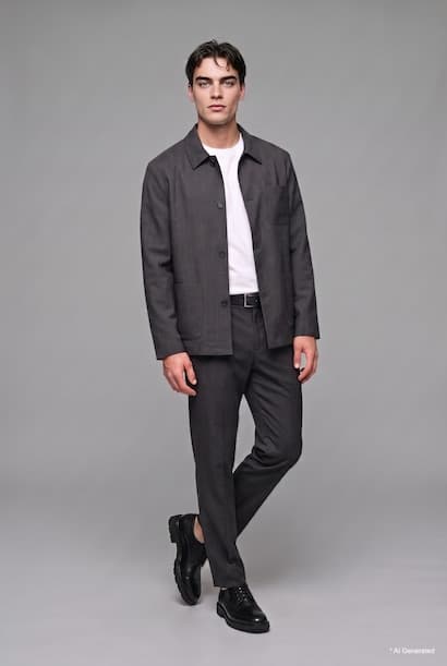 Regular Fit Classic with Pockets Straight Leg Mid-Rise Trousers