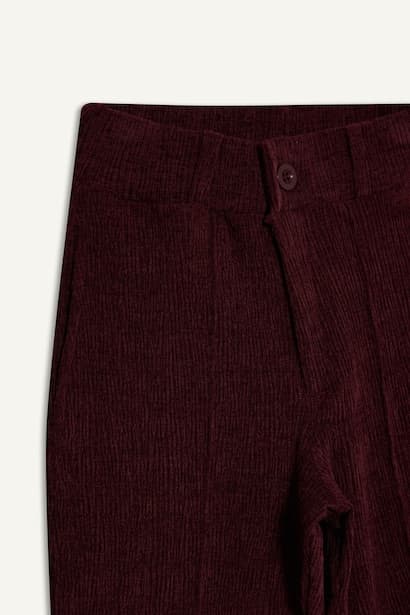 Girl Wide Leg Velvet Trousers (٤)