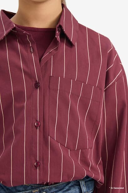 Girl Regular Fit Long Sleeve Shirt and T-shirt (٤)