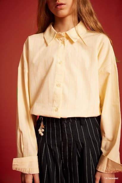 Girl Poplin Long Sleeve Shirt (٣)