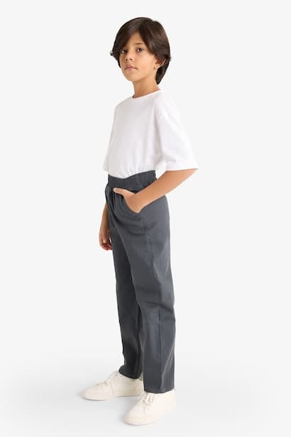 Boy Waist Elastic Gabardine Trousers (٣)