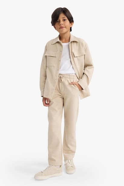 Boy Elastic Waist Standard Leg Trousers