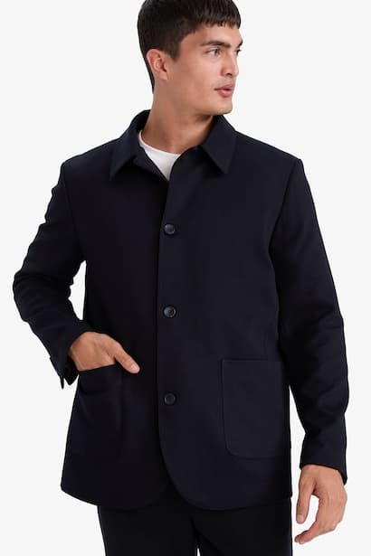 Regular Fit Polo Collar Blazer (4)