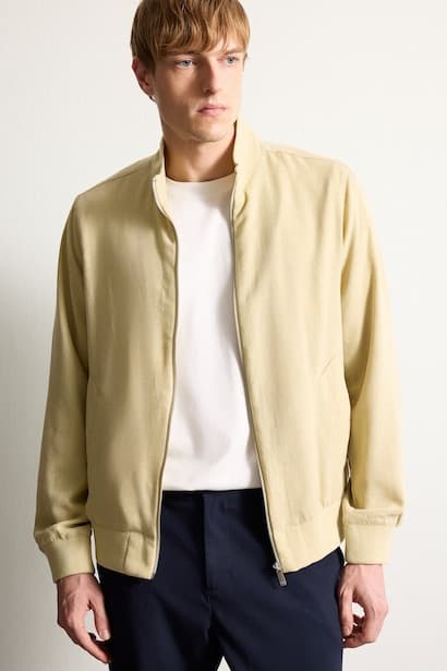Regular Fit High Neck Zip-Up Jacket