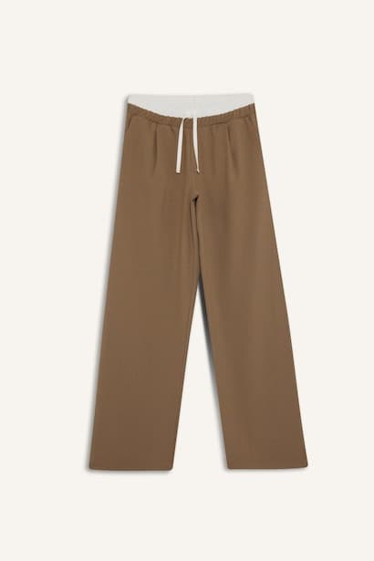 Girl Elastic Waist Wide Leg Trousers (٤)