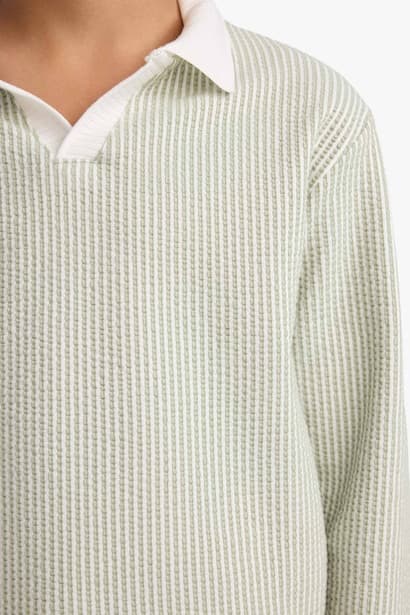 Boy Polo Neck Long Sleeve T-Shirt (4)