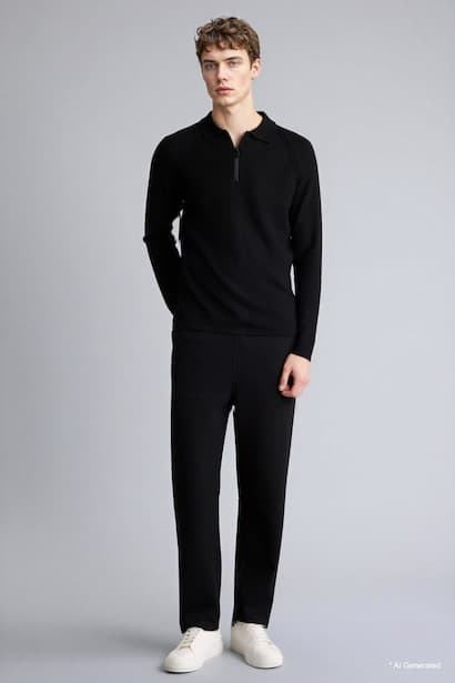 Standard Fit Polo Collar Knitwear Pullover (3)