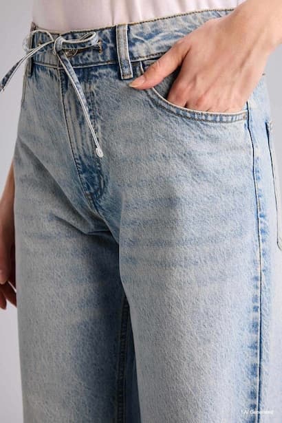 100% Cotton Low Rise Wide Straight Leg Jeans (4)