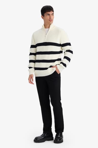 Regular Fit Straight Leg Trousers