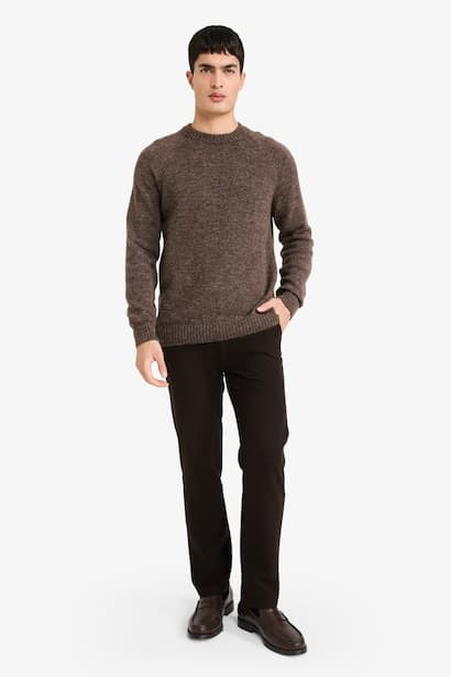 Regular Fit Pocketed Straight Leg Trousers