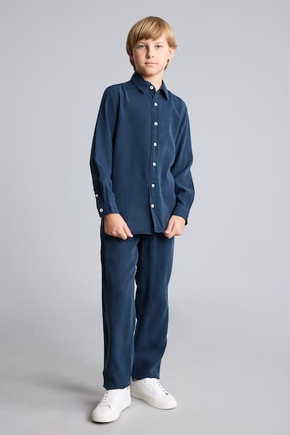Boy Regular Fit Straight Leg Flowy Fabric Trousers