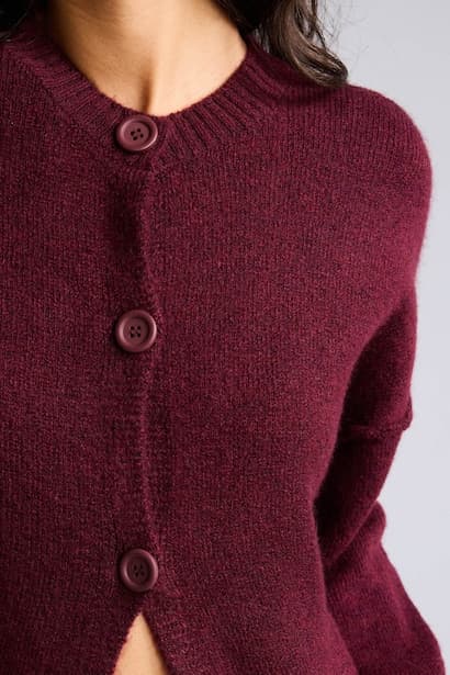 Regular Fit Button-Up Crew Neck Cardigan (4)