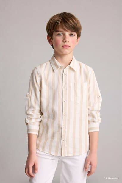 Boy Regular Fit Printed Long Sleeve Shirt