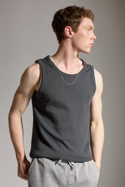 Cotton Regular Fit Ribbed Camisole Tank Top (3)