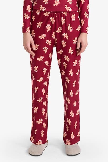 Regular Fit Patterned Top Bottoms 2 Piece Pyjamas Set Homewear Set (٤)