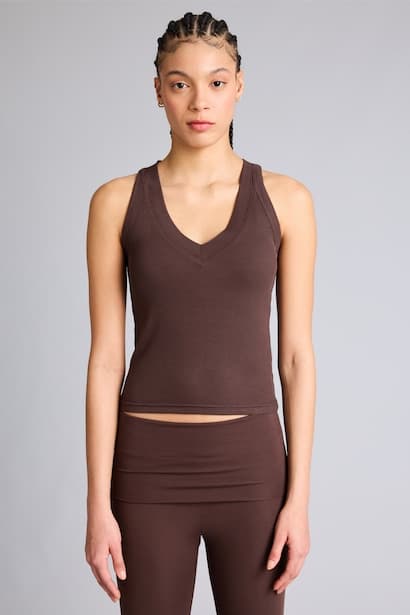 Slim Fit V-Neck Modal Sports Tank Top (3)