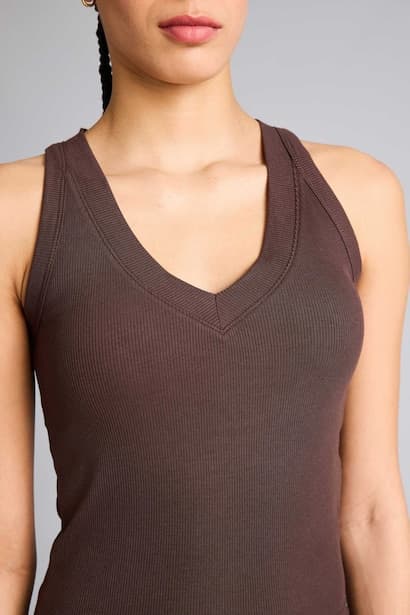 Slim Fit V-Neck Modal Sports Tank Top (4)
