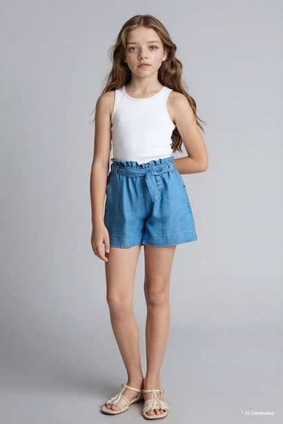 Girl Blue Denim Shorts