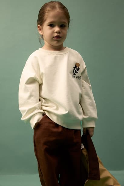Baby Boy Slogan Print Sweatshirt Fabric 2 Piece Set (3)