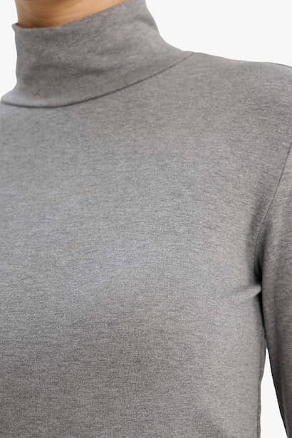Slim Fit Ribana Long Sleeve T-Shirt (٤)