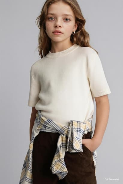 Girl Regular Fit Crew Neck Pullover