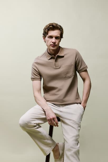 Regular Fit Short Sleeves Polo T-Shirt (٣)