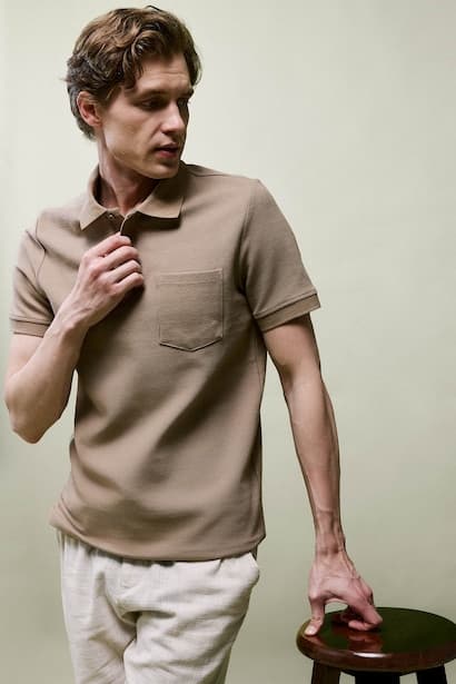 Regular Fit Short Sleeves Polo T-Shirt (٤)