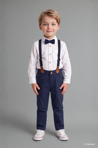 Baby Boy Shirt and Gabardine Pants 2 Piece Set