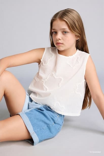 Girl Regular Fit Short Sleeve Blouse