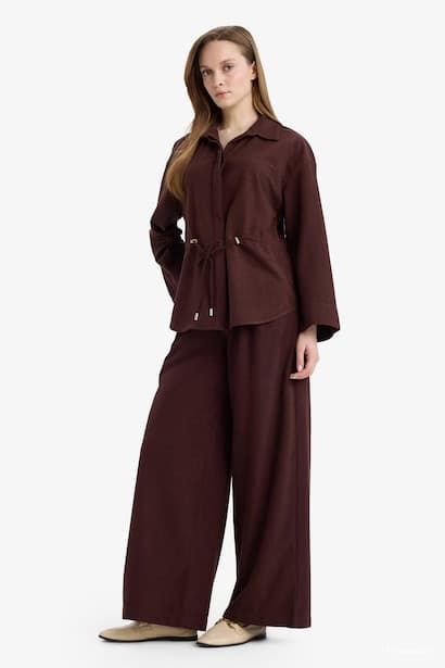 Suede Wide Leg Trousers (3)