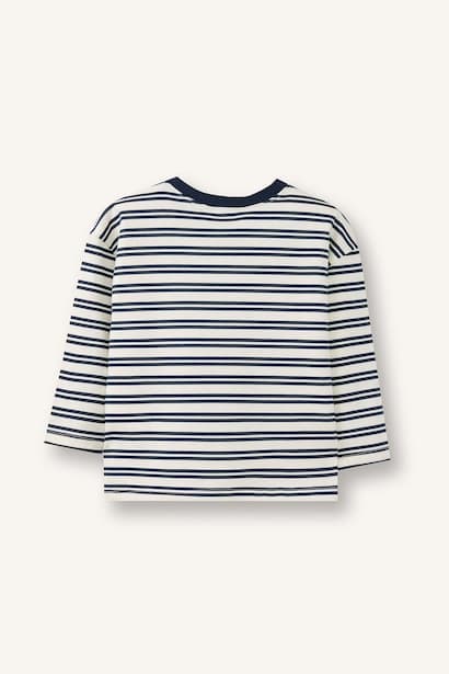 Baby Boy Oversize Striped T-Shirt (٣)