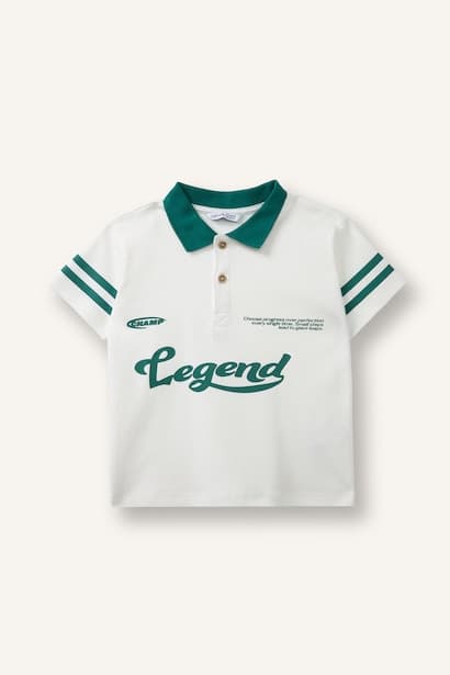 Baby Boy Oversize Fit Short Sleeve Polo T-Shirt