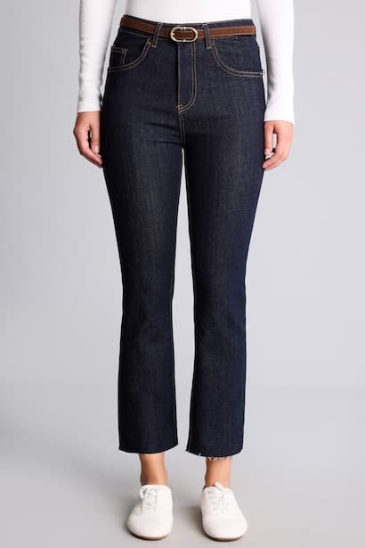 Denim High Waist Trousers (3)