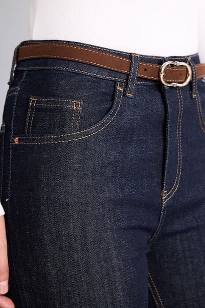 Denim High Waist Trousers (4)