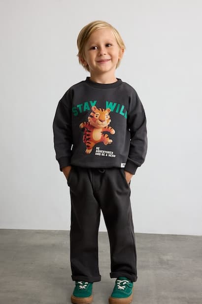 Baby Boy Cuffed Leg Sweatpants Trousers