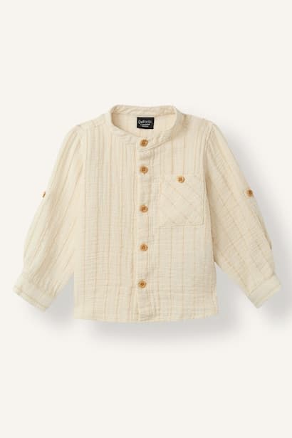 Baby Boy Long Sleeve Chiffon Shirt (4)
