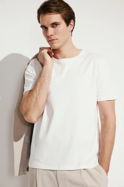 Slim Fit Crew Neck Short Sleeve T-Shirt