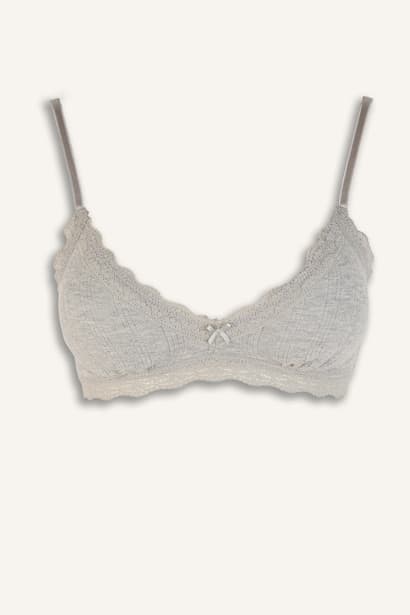 Lace Detail Non Wired Removable Pads Bra
