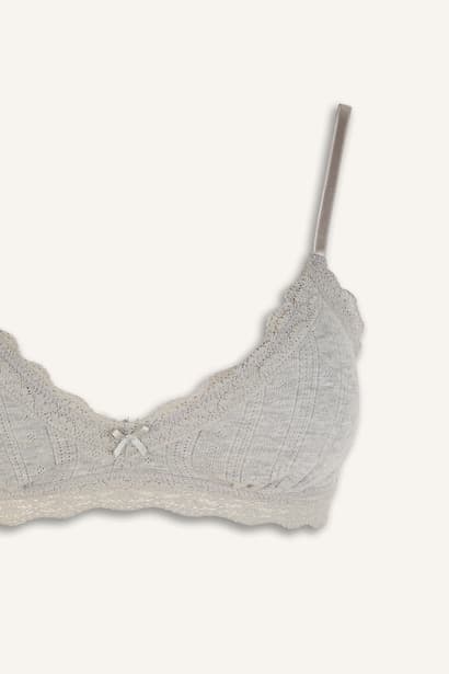 Lace Detail Non Wired Removable Pads Bra (3)