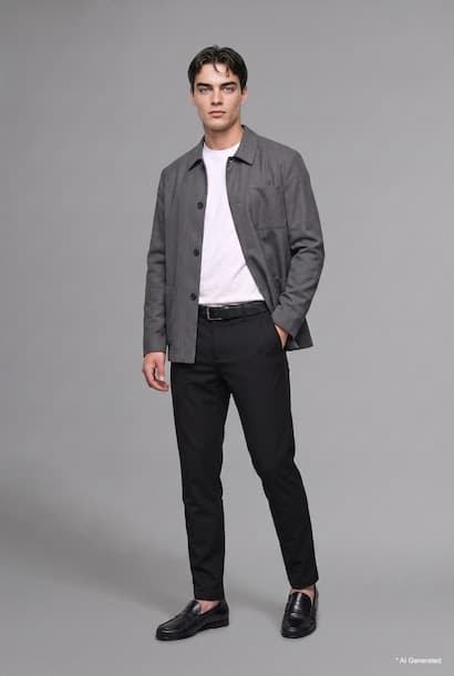 Regular Fit Polo Neck Cotton Lining Blazer