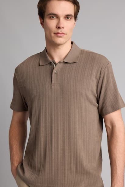 Regular Fit Kaki Short Sleeve Polo T-Shirt