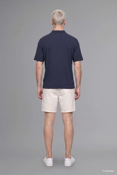 100% Cotton Relax Fit Elastic Waist Shorts (٤)
