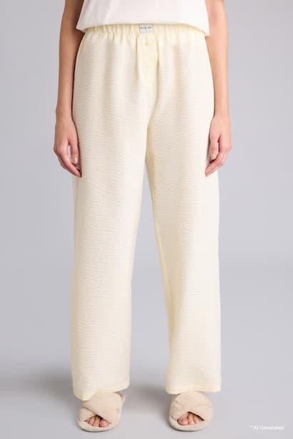 Regular Fit Long Length Woven Pyjama Pants (3)