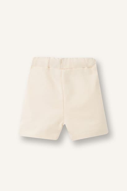 Baby Boy Regular Fit Slogan Elastic Band Shorts (٣)