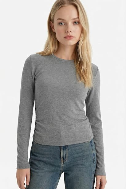Slim Fit Long Sleeve T-Shirt (٤)
