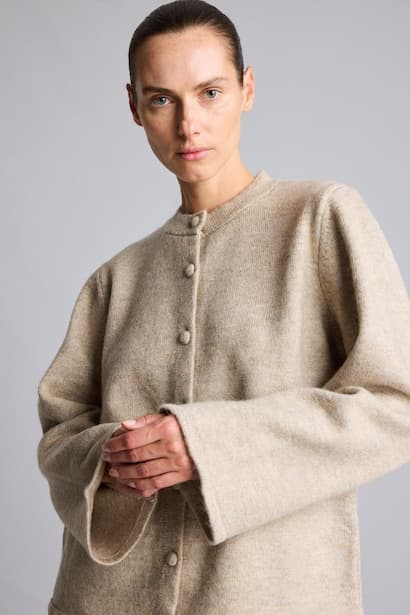 Regular Fit Basic Knit Cardigan Modest (٣)