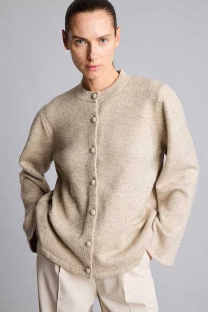 Regular Fit Basic Knit Cardigan Modest (٤)
