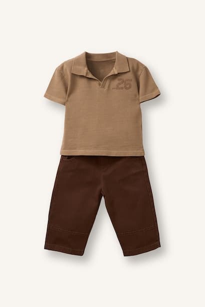 Baby Boy Gabardine 2 Piece Set