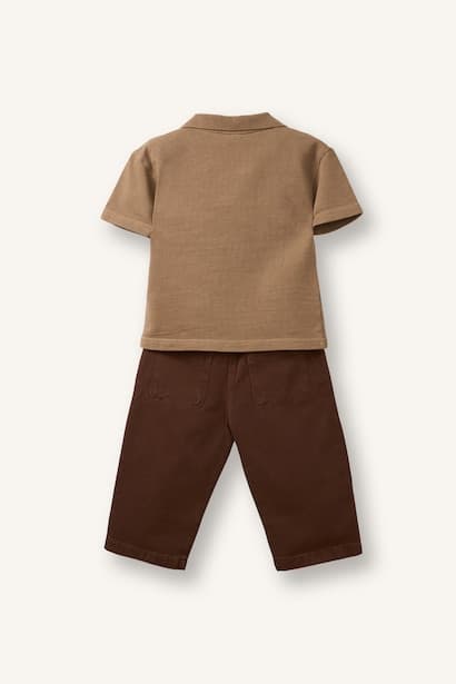 Baby Boy Gabardine 2 Piece Set (٤)